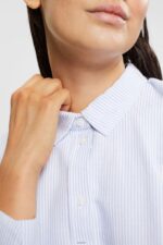 Women Esprit Light Blue Striped blouse Blouses XF4444552 - Image 3
