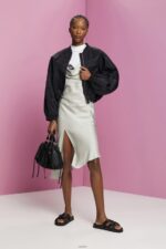 Women Esprit Light Grey Lace midi dress, LENZING ECOVERO Dresses XF4444216 - Image 2