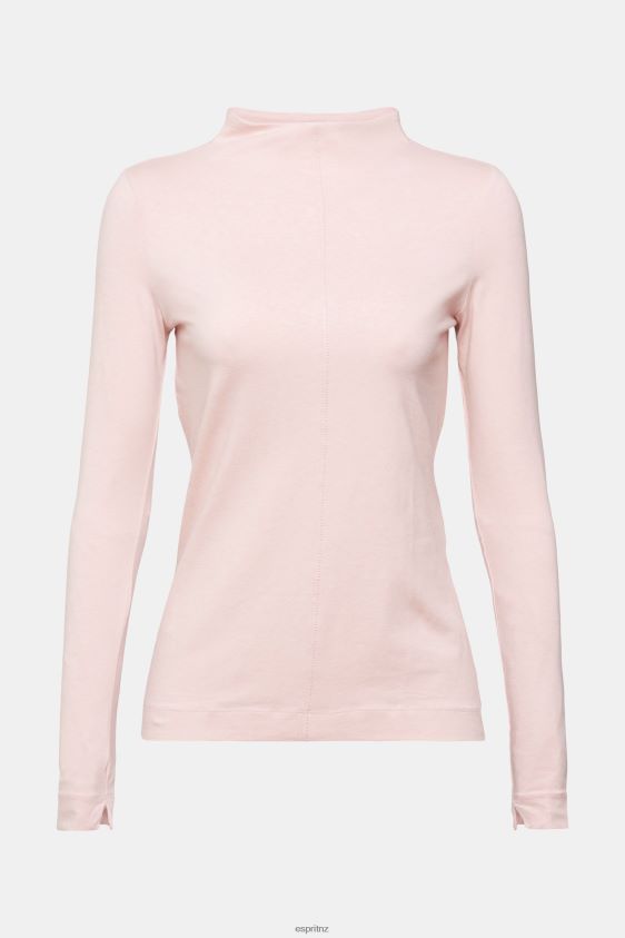 Women Esprit Light Pink Boat neck long sleeve top Long Sleeve XF4444368 - Image 5
