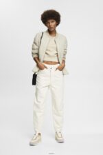 Women Esprit Light Taupe Cropped sweatshirt Sweatshirts & Hoodies XF4444154 - Image 2