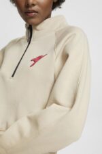 Women Esprit Light Taupe Half-zip sweatshirt Sweatshirts & Hoodies XF4444160 - Image 3
