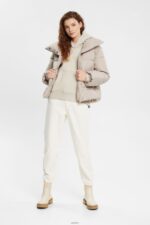 Women Esprit Light Taupe Hoodie with kangaroo pocket Sweatshirts & Hoodies XF4444350 - Image 2