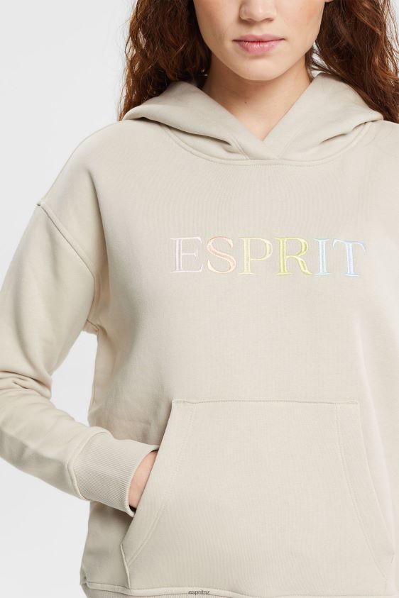 Women Esprit Light Taupe Hoodie with kangaroo pocket Sweatshirts & Hoodies XF4444350 - Image 3