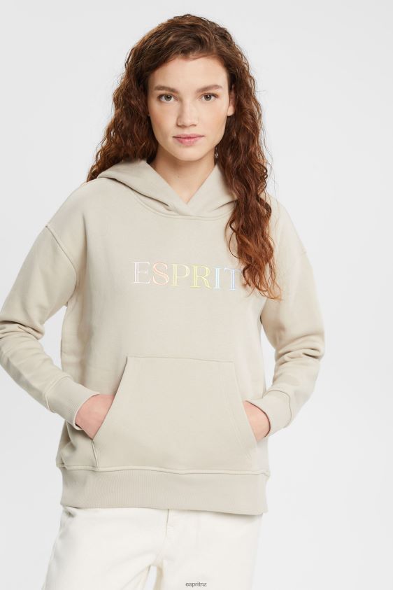 Women Esprit Light Taupe Hoodie with kangaroo pocket Sweatshirts & Hoodies XF4444350 - Image 1