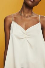Women Esprit Light Taupe Satin strappy top Top XF4444355 - Image 3