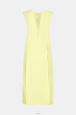 Women Esprit Lime Yellow RAYON SILK Tank Dress Dresses XF4444452 - Image 5