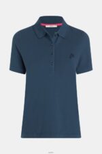 Women Esprit Navy Dolphin Tennis Club Classic Polo Polos XF4444496 - Image 4