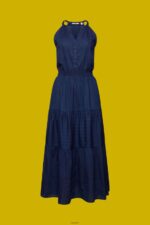 Women Esprit Navy Dresses light woven Dresses XF4444100 - Image 5