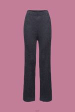 Women Esprit Navy Glitter effect knitted trousers Trousers & Pants XF4444259 - Image 5