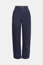 Women Esprit Navy High-rise chinos, 100% Pima cotton Trousers & Pants XF4444344 - Image 5