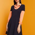 Women Esprit Navy Jersey mini dress Dresses XF444461