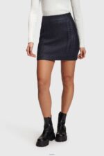 Women Esprit Navy Metallic cable knit mini skirt Skirts XF4444359