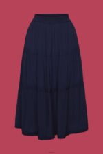 Women Esprit Navy Midi skirt Skirts XF4444239 - Image 5