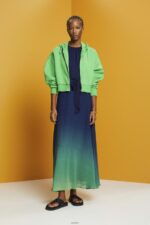 Women Esprit Navy Sleeveless maxi dress with all-over floral pattern Dresses XF4444258 - Image 2