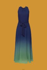 Women Esprit Navy Sleeveless maxi dress with all-over floral pattern Dresses XF4444258 - Image 5