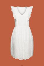 Women Esprit Off White Cotton lace dress Dresses XF4444191 - Image 5