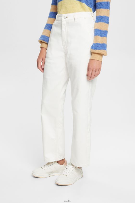 Women Esprit Off White High-rise dad fit jeans Denim XF4444320 - Image 1