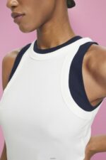Women Esprit Off White Jersey tank top Tank XF4444241 - Image 3