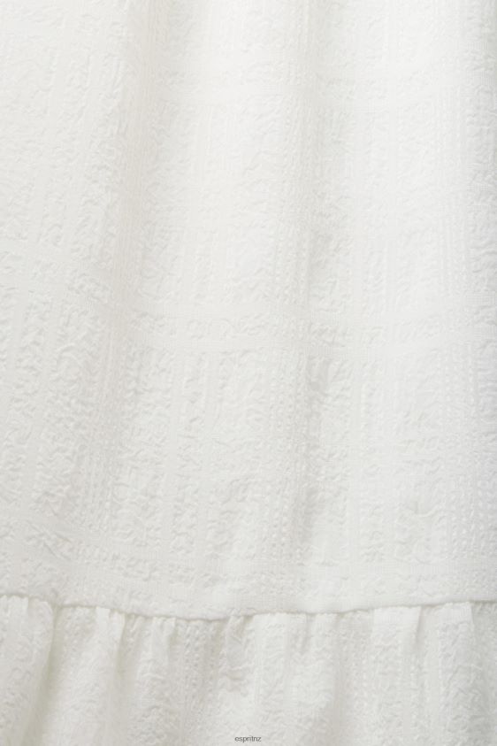 Women Esprit Off White Lightweight midi dress with balloon sleeves Dresses XF4444294 - Image 4