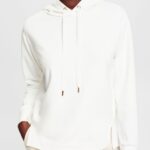 Women Esprit Off White Logo print hoodie Sweatshirts & Hoodies XF4444558
