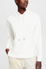 Women Esprit Off White Logo print hoodie Sweatshirts & Hoodies XF4444558