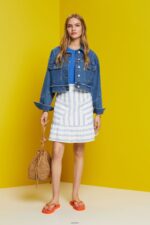 Women Esprit Off White Skirts light woven Skirts XF4444102 - Image 2
