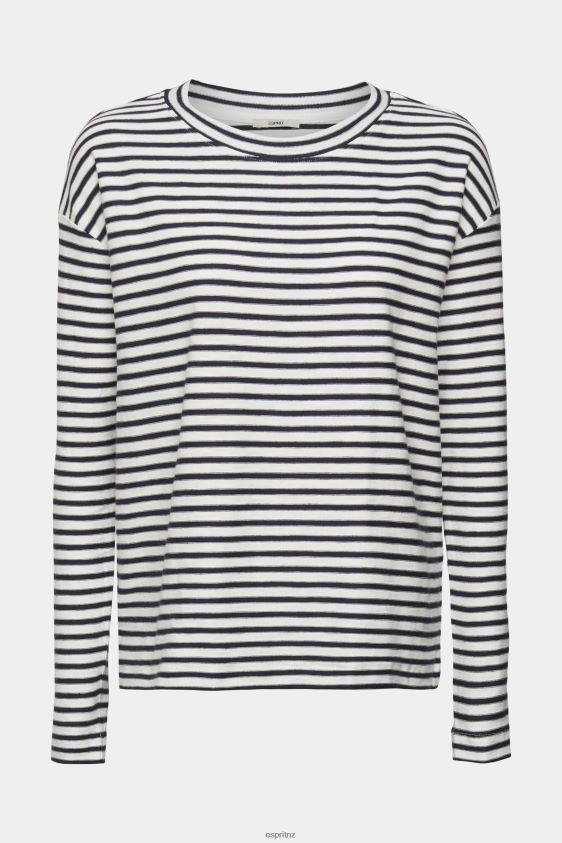 Women Esprit Off White Striped long sleeve, 100% cotton Long Sleeve XF4444251 - Image 5