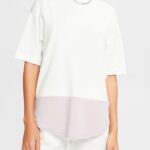 Women Esprit Off White Two-tone T-shirt T-Shirts XF4444393