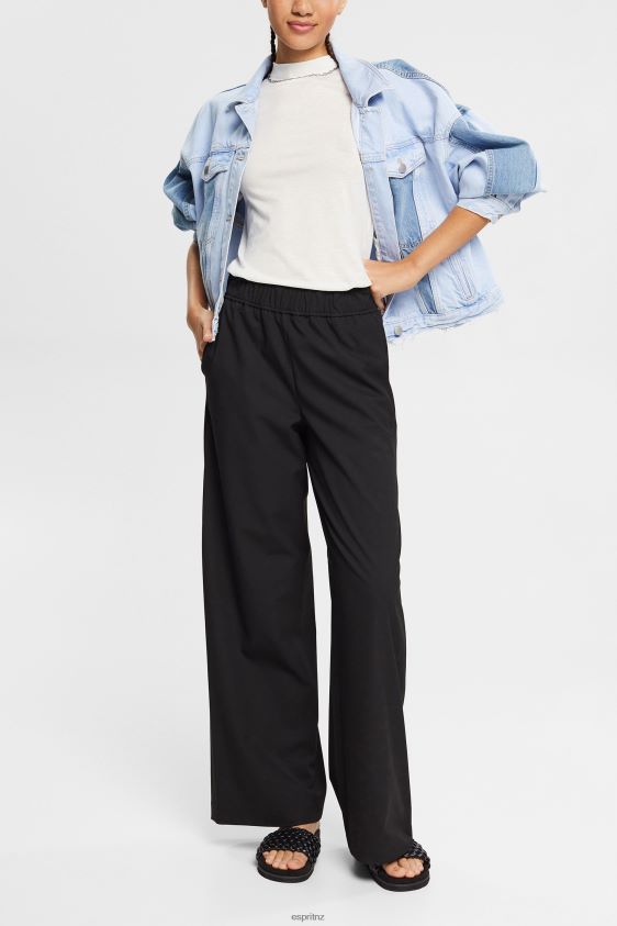 Women Esprit Off White With TENCEL: T-shirt with band collar T-Shirts XF4444562 - Image 2