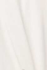 Women Esprit Off White With TENCEL: T-shirt with band collar T-Shirts XF4444562 - Image 4