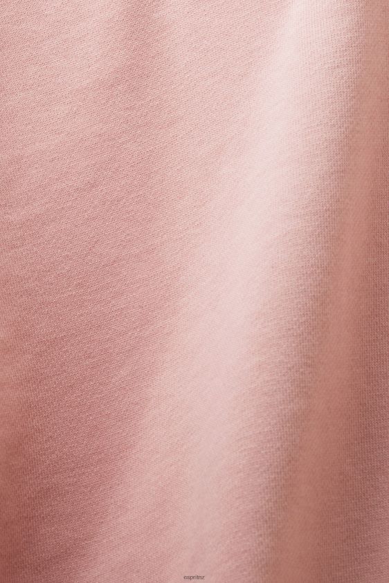 Women Esprit Old Pink Embroidered logo hoodie, organic cotton Sweatshirts & Hoodies XF44449 - Image 4
