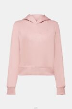Women Esprit Old Pink Embroidered logo hoodie, organic cotton Sweatshirts & Hoodies XF44449 - Image 5
