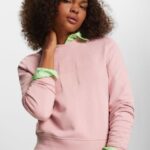 Women Esprit Old Pink Embroidered logo sweatshirt, organic cotton Sweatshirts & Hoodies XF444413