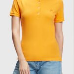 Women Esprit Orange Dolphin Tennis Club Classic Polo Polos XF4444500