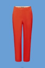 Women Esprit Orange Red High-rise slim fit trousers Trousers & Pants XF4444270 - Image 5