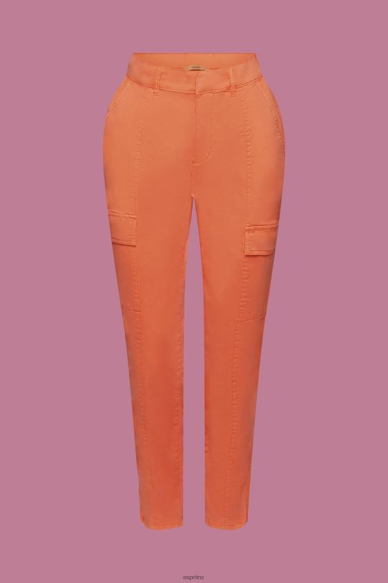 Women Esprit Orange Red Mid-rise cargo-style trousers Trousers & Pants XF4444271 - Image 5