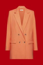 Women Esprit Orange Red Oversized double-breasted blazer Coats XF4444313 - Image 5