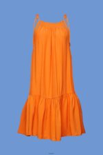 Women Esprit Orange Strappy dress with smock, TENCEL Dresses XF4444116 - Image 5