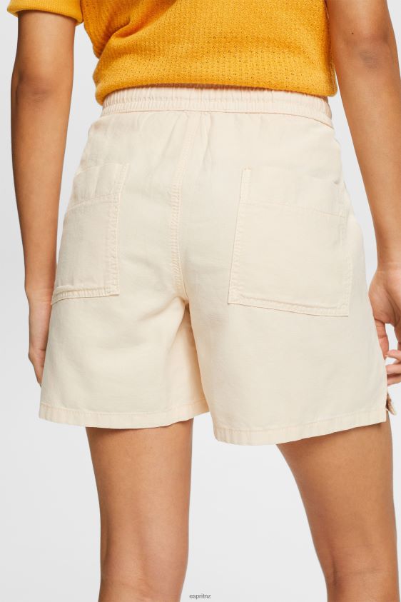 Women Esprit Pastel Pink Casual shorts with elasticated waistband Shorts XF4444299 - Image 3