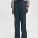 Women Esprit Petrol Blue Wide leg trousers Trousers & Pants XF4444437