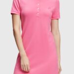Women Esprit Pink Dolphin Tennis Club Classic Polo Dress Dresses XF4444508
