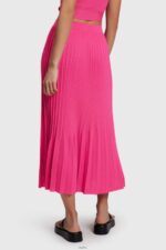 Women Esprit Pink Fuchsia Pleated midi skirt Skirts XF4444391 - Image 3