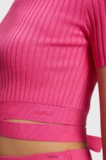 Women Esprit Pink Fuchsia Pleated top Sweaters XF4444379 - Image 4