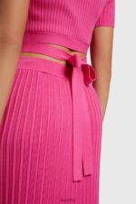 Women Esprit Pink Fuchsia Pleated top Sweaters XF4444379 - Image 5
