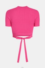 Women Esprit Pink Fuchsia Pleated top Sweaters XF4444379 - Image 7