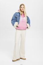 Women Esprit Pink Logo print hoodie Sweatshirts & Hoodies XF4444172 - Image 2