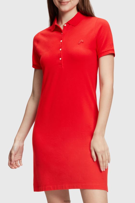 Women Esprit Red Dolphin Tennis Club Classic Polo Dress Dresses XF4444507 - Image 1
