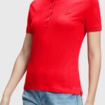 Women Esprit Red Dolphin Tennis Club Classic Polo Polos XF4444498