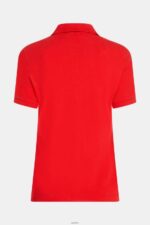 Women Esprit Red Dolphin Tennis Club Classic Polo Polos XF4444498 - Image 5