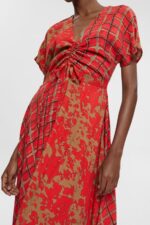 Women Esprit Red Mixed pattern dress, LENZING ECOVERO Dresses XF4444547 - Image 3